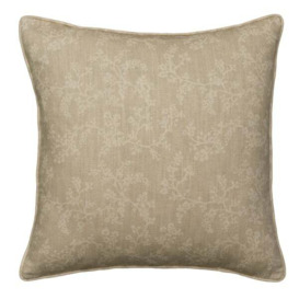 Vine Stone, Sustainable Feather, Cushion - Andrew Martin Stone Cotton & Cotton Blend & Linen & Linen Blend Floral