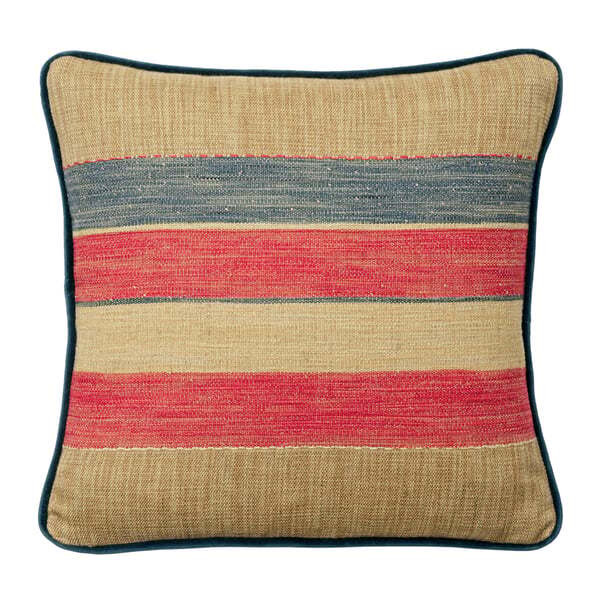 Es Cavalet 2, Sustainable Feather, Cushion, 55CM X 40CM - Andrew Martin 2 Cotton Blend Stripe - image 1