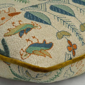 Scout Forest, Sustainable Feather, Cushion - Andrew Martin Forest Linen & Linen Blend Embroidered & Animal & Floral - thumbnail 2