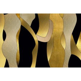Composition In Gold, Plexiglass Artwork, 120cm x 80cm - Andrew Martin