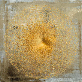 Golden Roots, Plexiglass Artwork, 100cm x 100cm - Andrew Martin