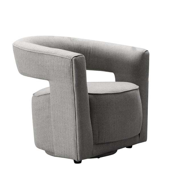 Madison , Swivel Chair, Grey Weave - Andrew Martin Other Fabric - image 1