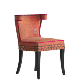 Vincent Moroccan, Dining Chair, Multicoloured/Orange/Patterned - Andrew Martin