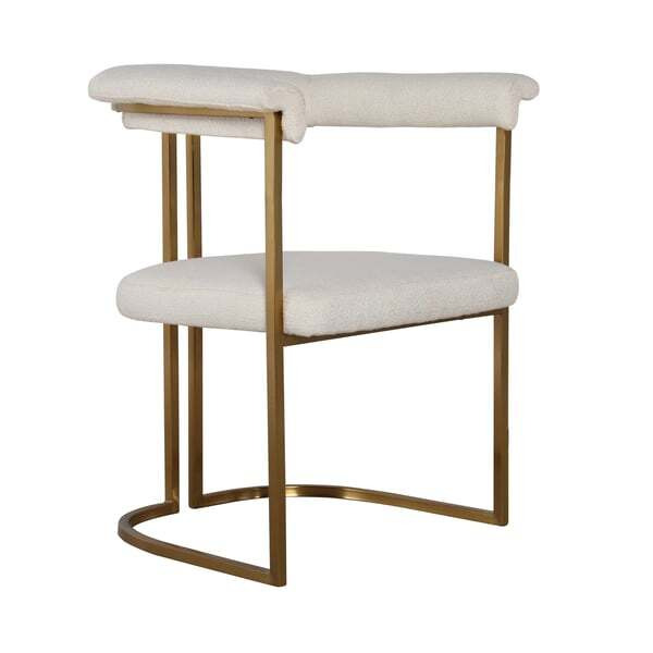 Martha, Chair, Gold/White/Metallic - Andrew Martin Other Fabric - image 1