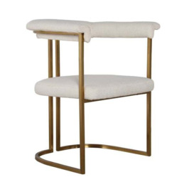 Martha, Chair, Gold/White/Metallic - Andrew Martin Other Fabric - thumbnail 1