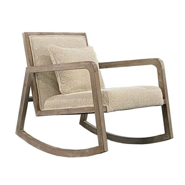 Jed, Rocking Chair, White - Andrew Martin Boucle - image 1