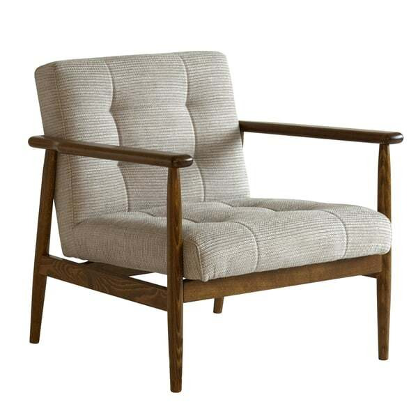 Roman, Armchair, Grey/Brown/Light Neutral - Andrew Martin Linen - image 1