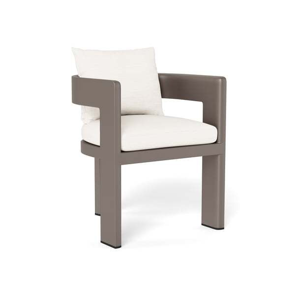 Caicos Dining Chair with Arms, Outdoor Dining Chair, Taupe - Andrew Martin - image 1