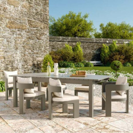 Caicos Dining Chair with Arms, Outdoor Dining Chair, Taupe - Andrew Martin - thumbnail 2