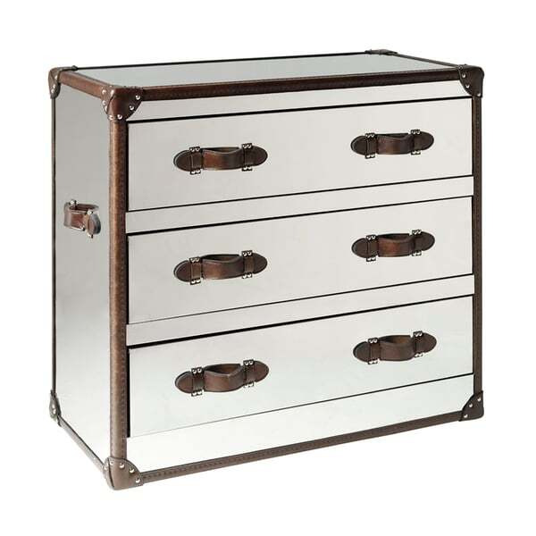 Howard Steel/Leather, Chest Of Drawers - Andrew Martin - image 1