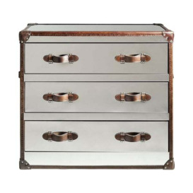 Howard Steel/Leather, Chest Of Drawers - Andrew Martin - thumbnail 2