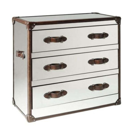 Howard Steel/Leather, Chest Of Drawers - Andrew Martin - thumbnail 1