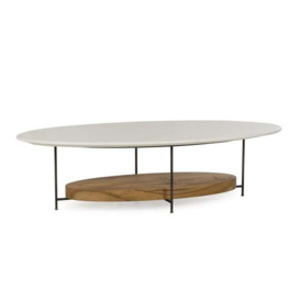 Olivia , Coffee Table, White Lacquer - Andrew Martin