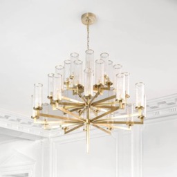 Liaison Chandelier Brass, 2 Tier, Antique-Burnished Brass - Andrew Martin - thumbnail 2
