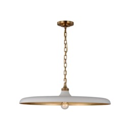 Piatto Pendant Brass, Pendant Light, Hand-Rubbed Antique Brass - Andrew Martin - thumbnail 1