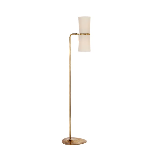 Clarkson Floor Lamp Brass, Floor Lamp, Hand-Rubbed Antique Brass - Andrew Martin - image 1
