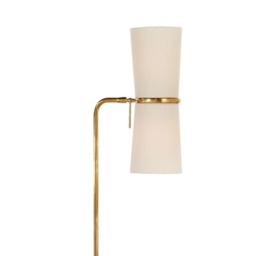 Clarkson Floor Lamp Brass, Floor Lamp, Hand-Rubbed Antique Brass - Andrew Martin - thumbnail 2