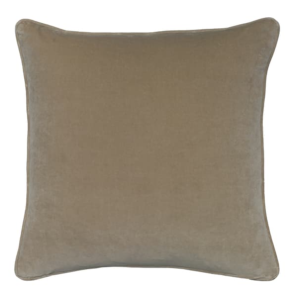 Medici Warm Grey, Sustainable Feather, Cushion - Andrew Martin Eco-conscious & Cotton & Velvet Plain - image 1