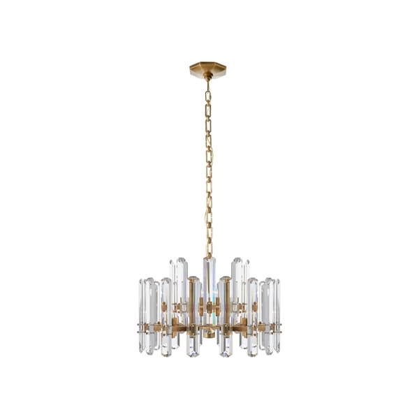Bonnington Chandelier Brass, Small, Hand-Rubbed Antique Brass - Andrew Martin - image 1