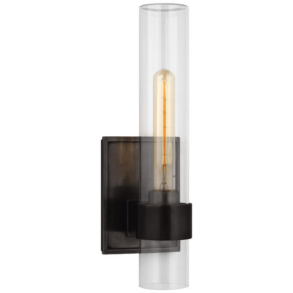 Presidio Outdoor Wall Light Bronze, Wall Light, Bronze / Clear Glass - Andrew Martin - image 1