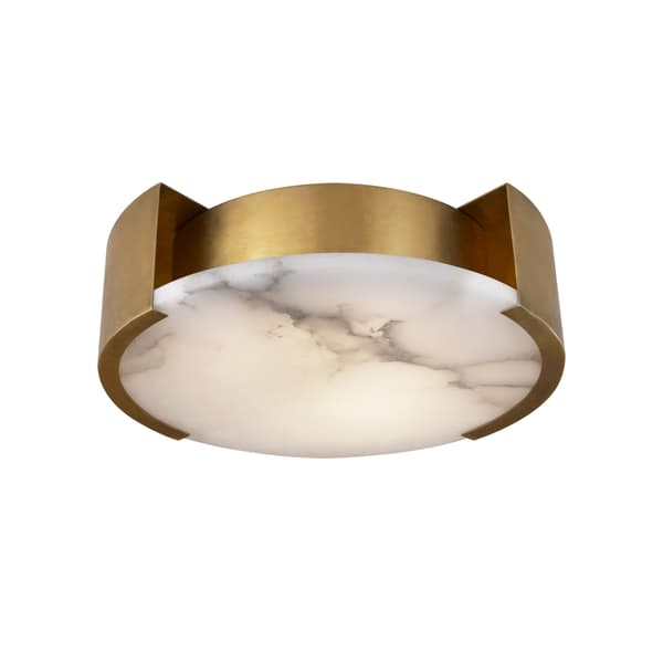 Melange Flush Light Brass, Flush Mount, Small, Antique-Burnished Brass - Andrew Martin - image 1
