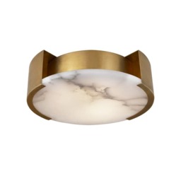 Melange Flush Light Brass, Flush Mount, Small, Antique-Burnished Brass - Andrew Martin - thumbnail 1