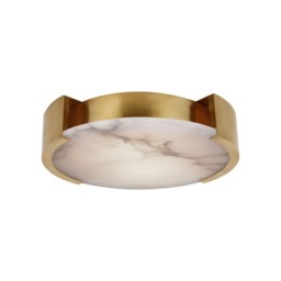 Melange Flush Light Brass, Flush Mount, Small, Antique-Burnished Brass - Andrew Martin - thumbnail 2