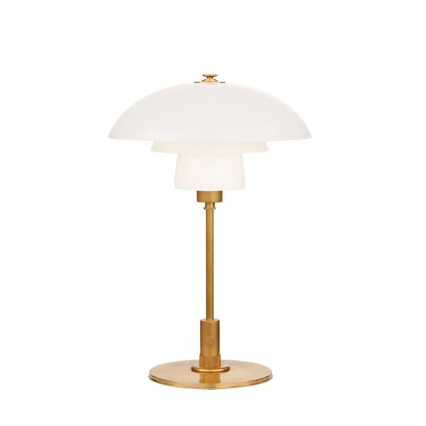 Whitman Table Lamp White, Desk Lamp, Antique Brass/White - Andrew Martin - image 1