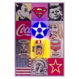 Neon - America, Neon Artwork, 80cm x 120cm, Multicoloured - Andrew Martin - thumbnail 1