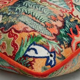 Forest Multi, Sustainable Feather, Cushion, Forest - Andrew Martin Linen & Linen Blend Embroidered & Animal & Floral - thumbnail 2