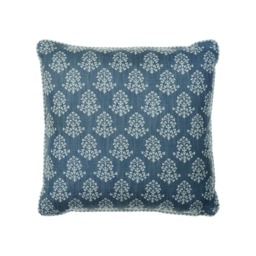 Sprig Denim, Sustainable Feather, Cushion - Andrew Martin Eco-conscious & Linen Blend & Viscose Blend Floral & Small Prints - thumbnail 1