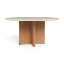 Caicos Round Dining Table Teak - Andrew Martin