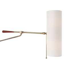 Frankfort Wall Light Brass, Wall Light, Antique Brass/Mahogany - Andrew Martin - thumbnail 1
