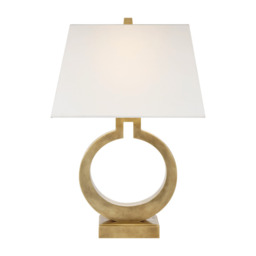 Ring Form Table Lamp Brass, Table Lamp, Large, Antique-Burnished Brass - Andrew Martin