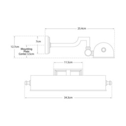 Dean Single Picture Light Brass, Picture Light, Small, Natural Brass - Andrew Martin - thumbnail 2