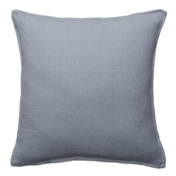 Rocco Hazy Sky, Sustainable Feather, Cushion, 55cm x 55cm, Blue - Andrew Martin With Trim/Fringe & Linen & Linen Blend Plain - thumbnail 1