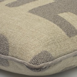 Peru Smoke, Sustainable Feather, Cushion, 55cm x 55cm - Andrew Martin Bouclé & Cotton Blend & Linen Blend & Wool Blend Geometric & Weave - thumbnail 2