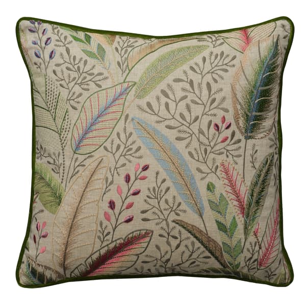 Spirit Sunset, Sustainable Feather, Cushion - Andrew Martin Linen & Linen Blend Embroidered & Floral - image 1