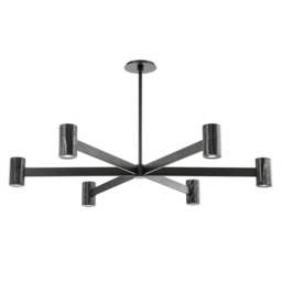 Predock Chandelier, Black/Brass - Andrew Martin