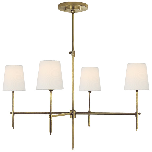 Bryant Chandelier Brass, Hand-Rubbed Antique Brass - Andrew Martin - image 1