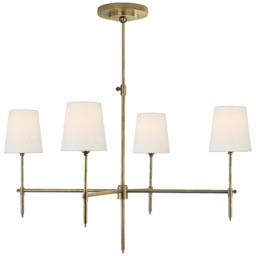 Bryant Chandelier Brass, Hand-Rubbed Antique Brass - Andrew Martin - thumbnail 1