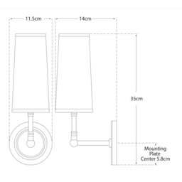 Ziyi Wall Light Nickel, Wall Light, Polished Nickel - Andrew Martin - thumbnail 2