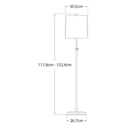 Bryant Floor Lamp Brass, Floor Lamp, Hand-Rubbed Antique Brass - Andrew Martin - thumbnail 2