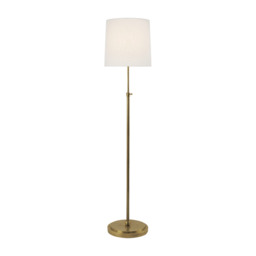Bryant Floor Lamp Brass, Floor Lamp, Hand-Rubbed Antique Brass - Andrew Martin - thumbnail 1