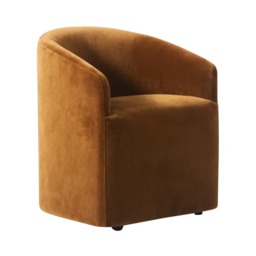 Alto Dining Chair Velvet Caramel, Chair - Andrew Martin - thumbnail 1