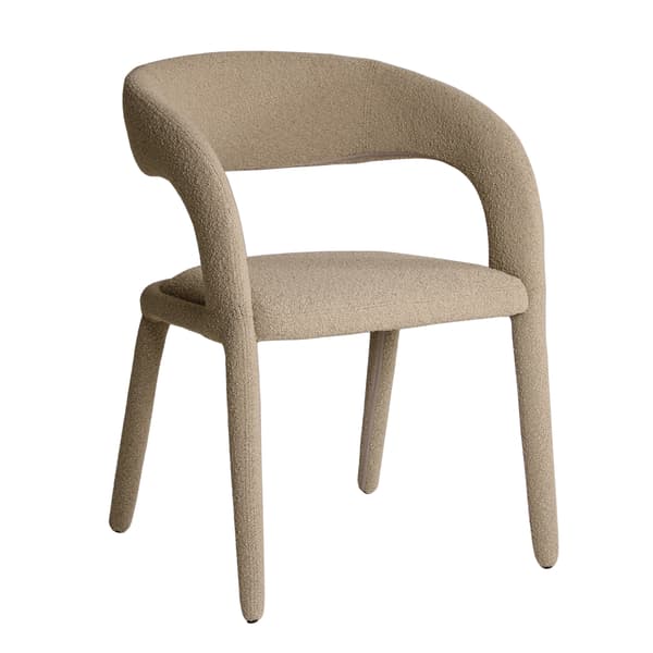 Knox Dining Chair, Chair, Bronze/Dark Neutral - Andrew Martin Boucle & Other Fabric