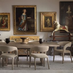 Knox Dining Chair, Chair, Bronze/Dark Neutral - Andrew Martin Boucle & Other Fabric - thumbnail 2