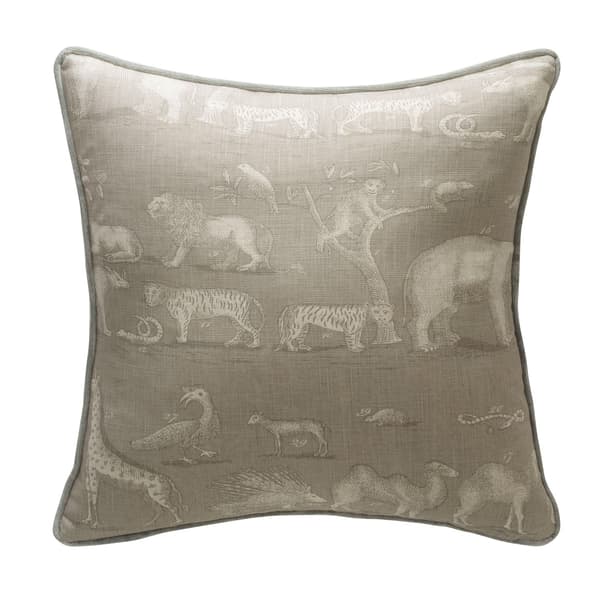 Kingdom Canvas, Sustainable Feather, Cushion, 55cm x 55cm - Andrew Martin Eco-conscious & Linen Blend & Viscose Blend Animal - image 1