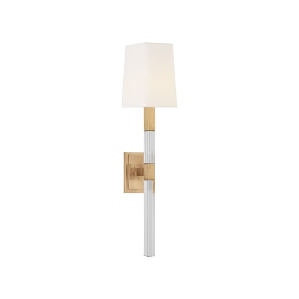 Reagan Wall Light Brass, Wall Light, Medium, Antique-Burnished Brass/Crystal - Andrew Martin - image 1