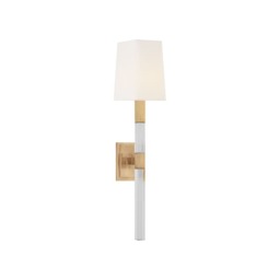 Reagan Wall Light Brass, Wall Light, Medium, Antique-Burnished Brass/Crystal - Andrew Martin - thumbnail 1
